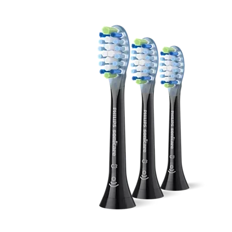 Philips Sonicare C3 Premium Plaque Defence 2+1-pack børstehoder HX9043/88, Svart