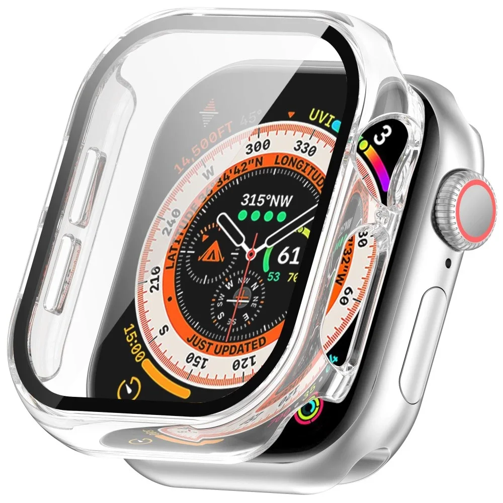 Apple Watch Series 10 46mm Heldekkende deksel med skjermbeskytter, Gjennomsiktig