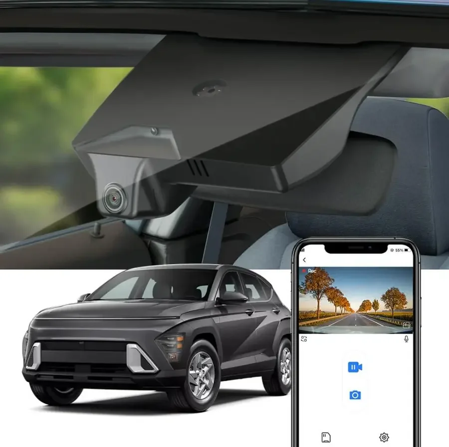 FITCAMX Integrert 4K Dashcam (foran+bak) v:1971176
