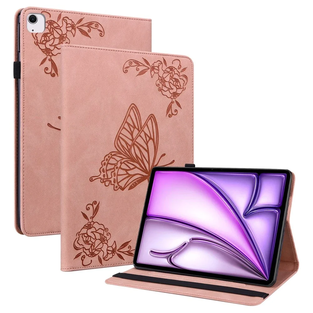 Apple iPad Air 11 8th Gen (2026) Fint etui med sommerfugler, Rosa