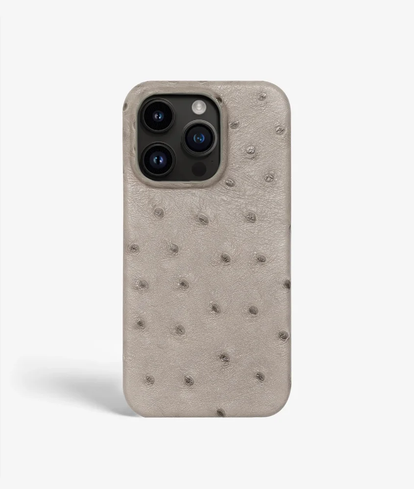 The Case Factory iPhone 13 Pro Deksel Ostrich Grå The Case Factory iPhone 13 Pro Deksel Ostrich Grå