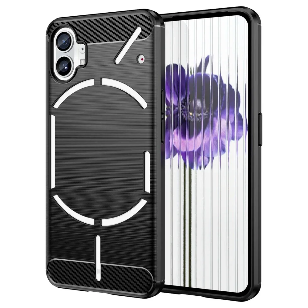 tectTech Nothing Phone 1 TPU-deksel Brushed, Svart tectTech Nothing Phone 1 TPU-deksel Brushed, Svart