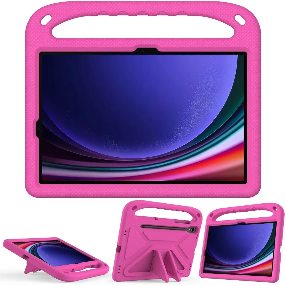 Samsung Galaxy Tab S10 FE Støtsikkert deksel/etui med håndtak, Rosa Samsung Galaxy Tab S10 FE Støtsikkert deksel/etui med håndtak, Rosa