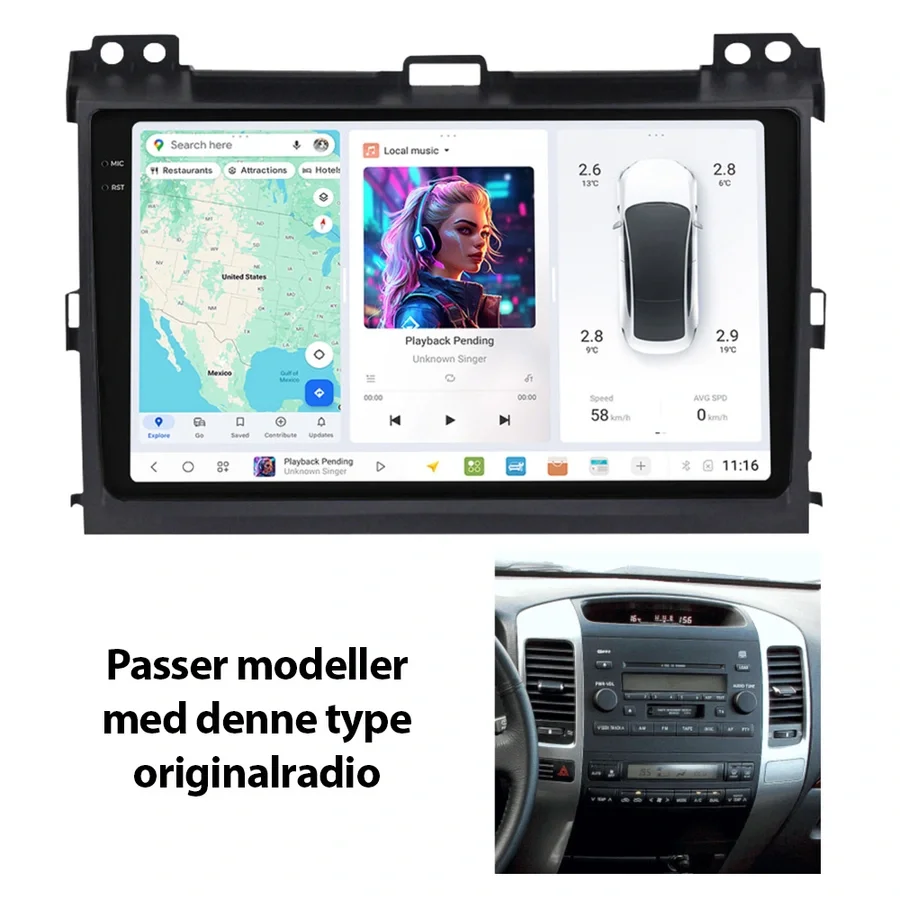DUDU multimediaspiller med 9,5" skjerm v:106190