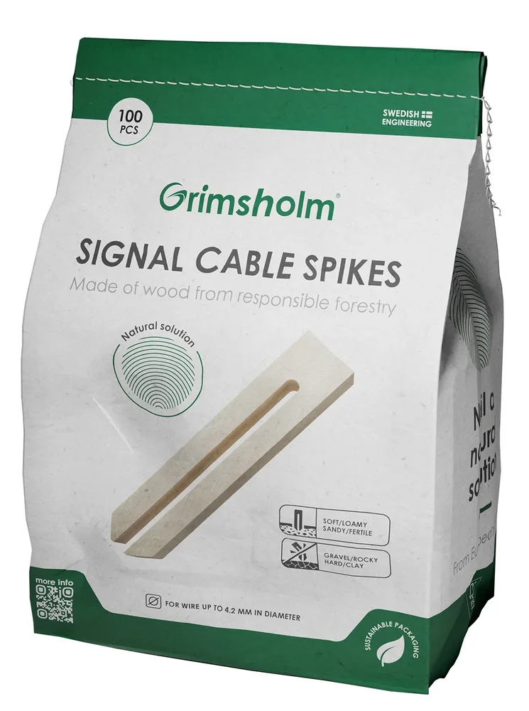 Grimsholm 100-pack Signalkabelspiker i tre for robotgressklipperinstallasjon Grimsholm 100-pack Signalkabelspiker i tre for robotgressklipperinstallasjon