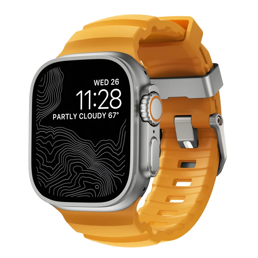 Nomad Apple Watch SE 44mm Reim Rocky Point (Natural Hardware) Sol
