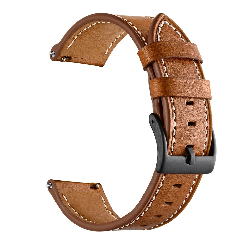 Amazfit GTS 4 Mini Reim i ekte skinn, Cognac Amazfit GTS 4 Mini Reim i ekte skinn, Cognac