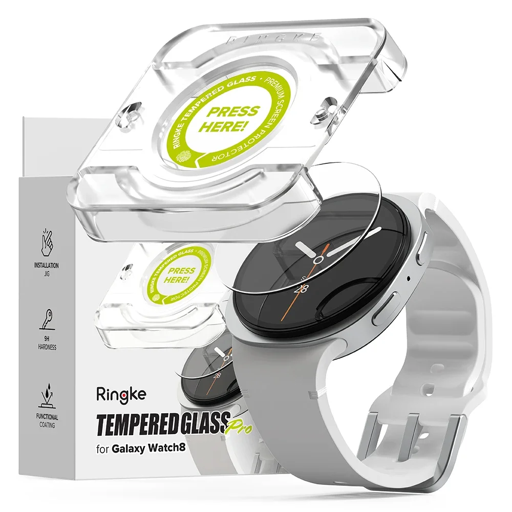 Ringke Samsung Galaxy Watch 8 40mm Skjermbeskytter i glass med monteringsramme (2-pack) Ringke Samsung Galaxy Watch 8 40mm Skjermbeskytter i glass med monteringsramme (2-pack)