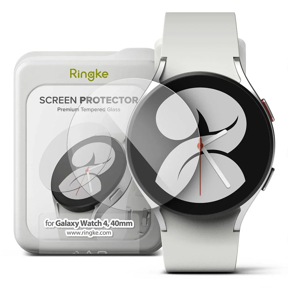 Ringke Samsung Galaxy Watch 4 40mm Skjermbeskytter i glass (4-pack) Ringke Samsung Galaxy Watch 4 40mm Skjermbeskytter i glass (4-pack)