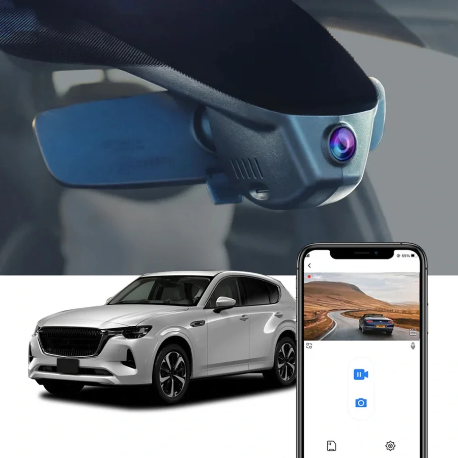 FITCAMX Integrert Plug & Play 4K Dashcam v:2657345
