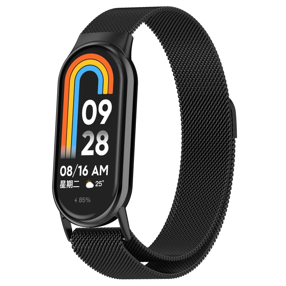 Xiaomi Mi Band 9 Reim Milanese Loop, Svart Xiaomi Mi Band 9 Reim Milanese Loop, Svart