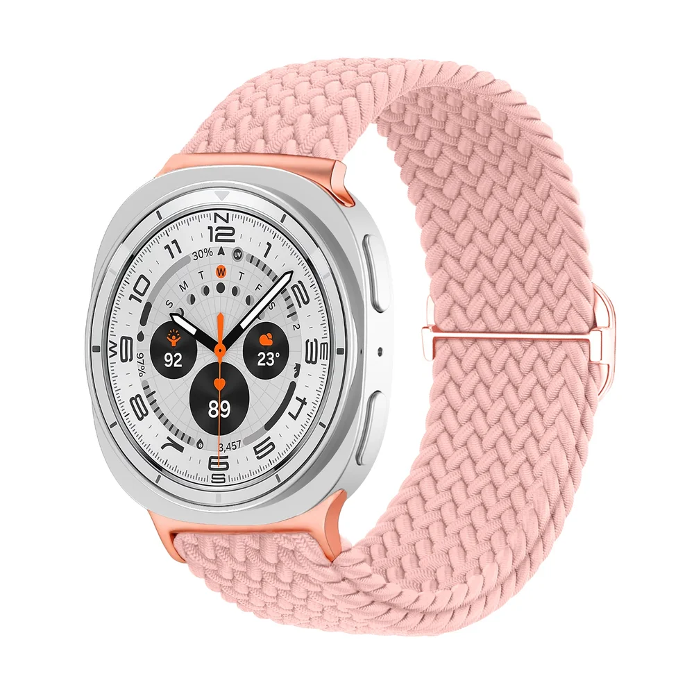 Samsung Galaxy Watch 8 40mm Flettet stretchrem, Rosa