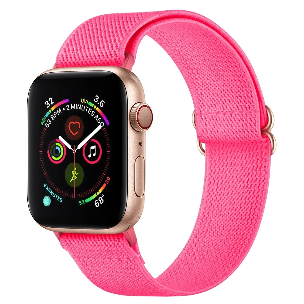 Apple Watch Series 12 42mm Elastisk reim, Rosa