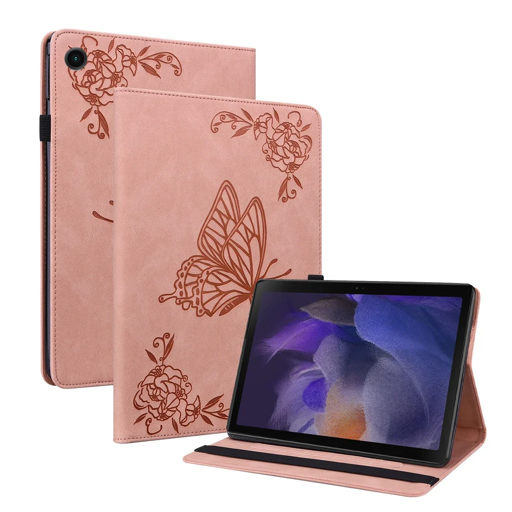 Samsung Galaxy Tab A11 Plus Fint etui med sommerfugler, Rosa Samsung Galaxy Tab A11 Plus Fint etui med sommerfugler, Rosa