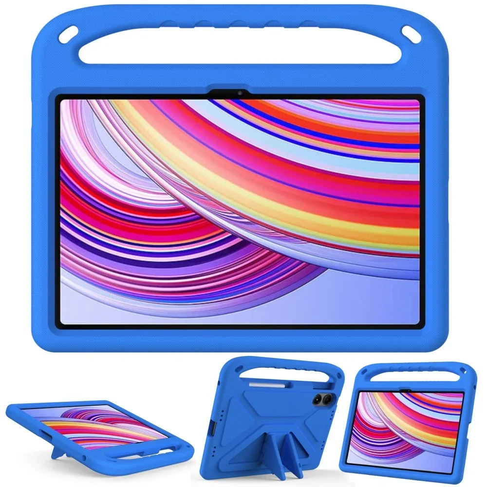 Xiaomi Redmi Pad Pro Støtsikkert deksel/etui med håndtak, Blå Xiaomi Redmi Pad Pro Støtsikkert deksel/etui med håndtak, Blå
