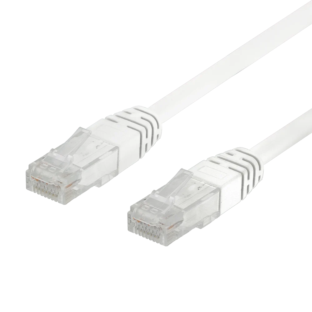 Deltaco Patchkabel U/UTP Cat6 0,3 m, Hvit
