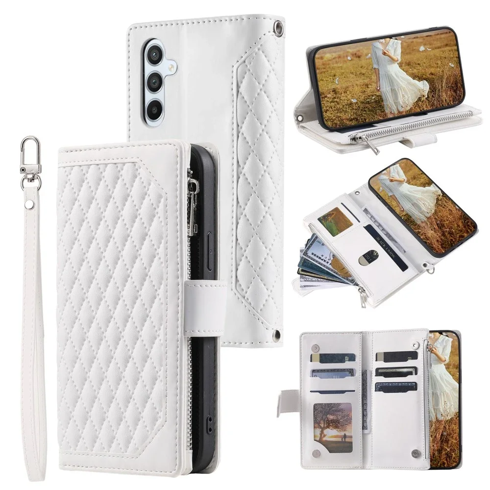 Samsung Galaxy S25 Plus Vattert lommebokveske, Hvit