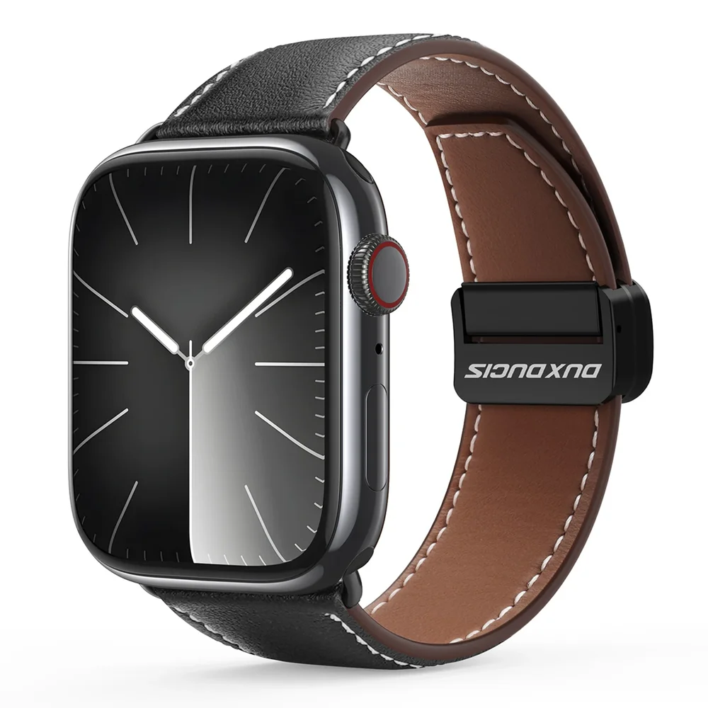 Dux Ducis Apple Watch Series 1-3 42mm Reim i lær, Svart