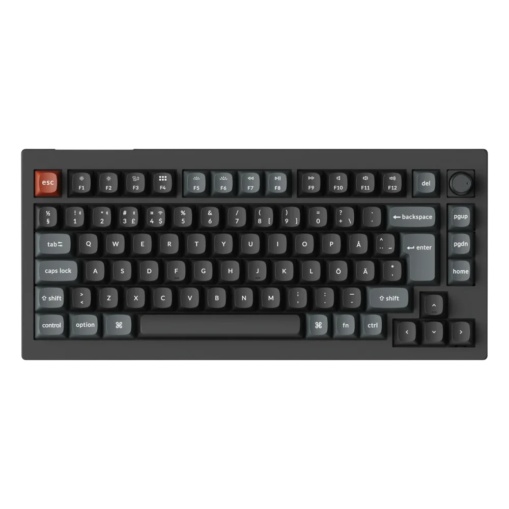 Keychron V1 Ultra 8K Trådløst gamingtastatur Tri-Mode Hot Swap POM, Brown