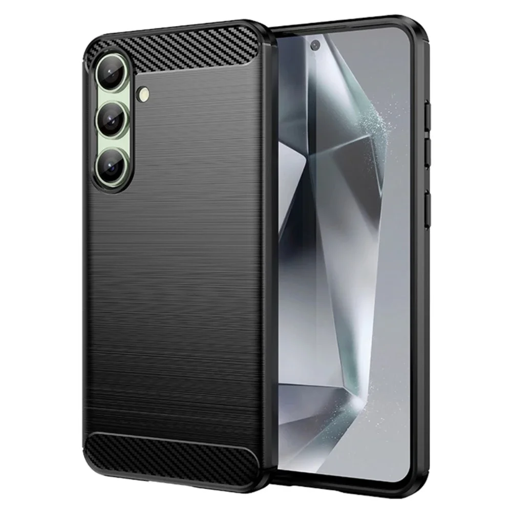 tectTech Samsung Galaxy S24 FE TPU-deksel Brushed, Svart