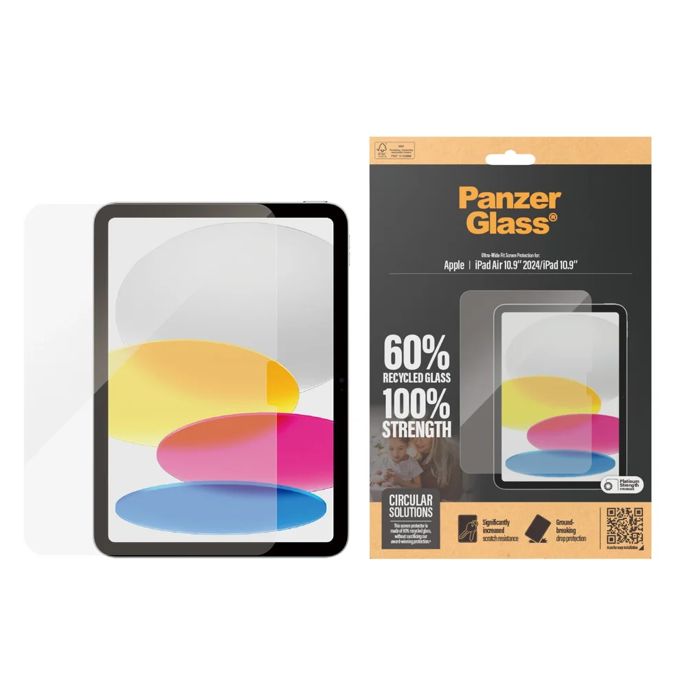PanzerGlass Apple iPad Air 11 6th Gen (2024) Skærmbeskytter i ridsefast hærdet glas – Ultra Wide Fit