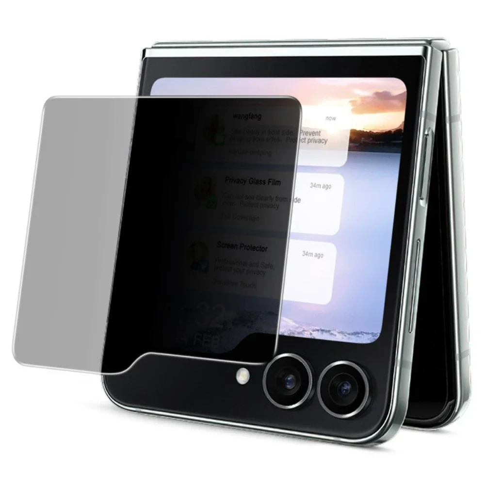 Imak Galaxy Z Flip 6 Anti-Spy ytre skjermbeskytter i glass Imak Galaxy Z Flip 6 Anti-Spy ytre skjermbeskytter i glass