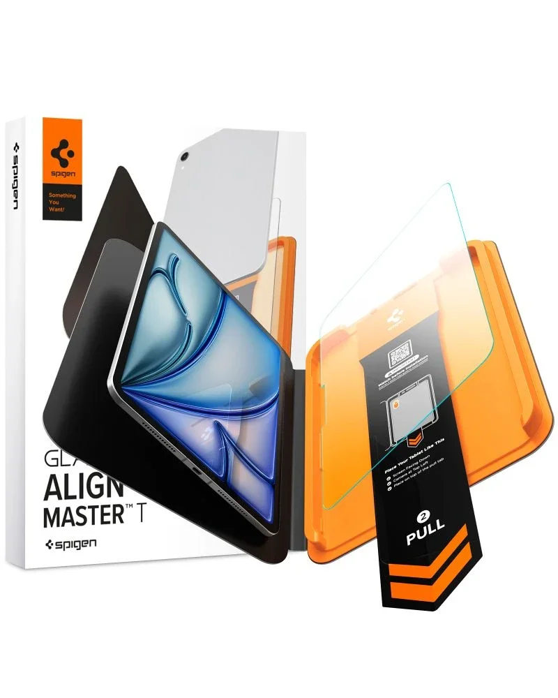 Spigen Apple iPad Air 11 6th Gen (2024) Skjermbeskytter med installasjonsramme – AlignMaster GLAS.tR