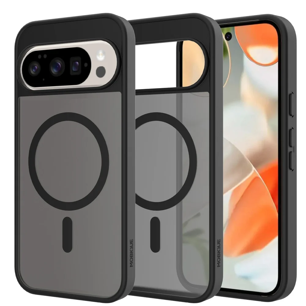 Mobique Google Pixel 10 Pro Hybrid-deksel Magnetisk, Frosted Black Mobique Google Pixel 10 Pro Hybrid-deksel Magnetisk, Frosted Black