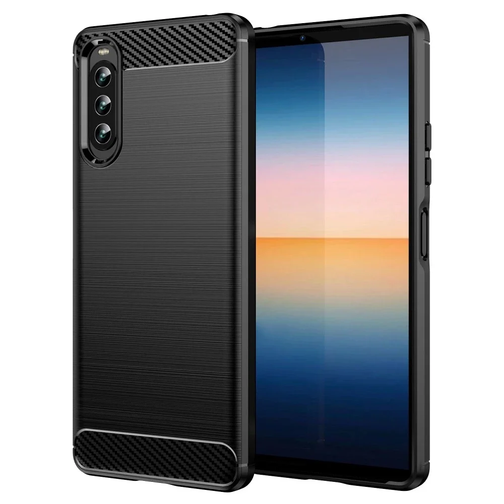 tectTech Sony Xperia 10 IV TPU-deksel Brushed, Svart