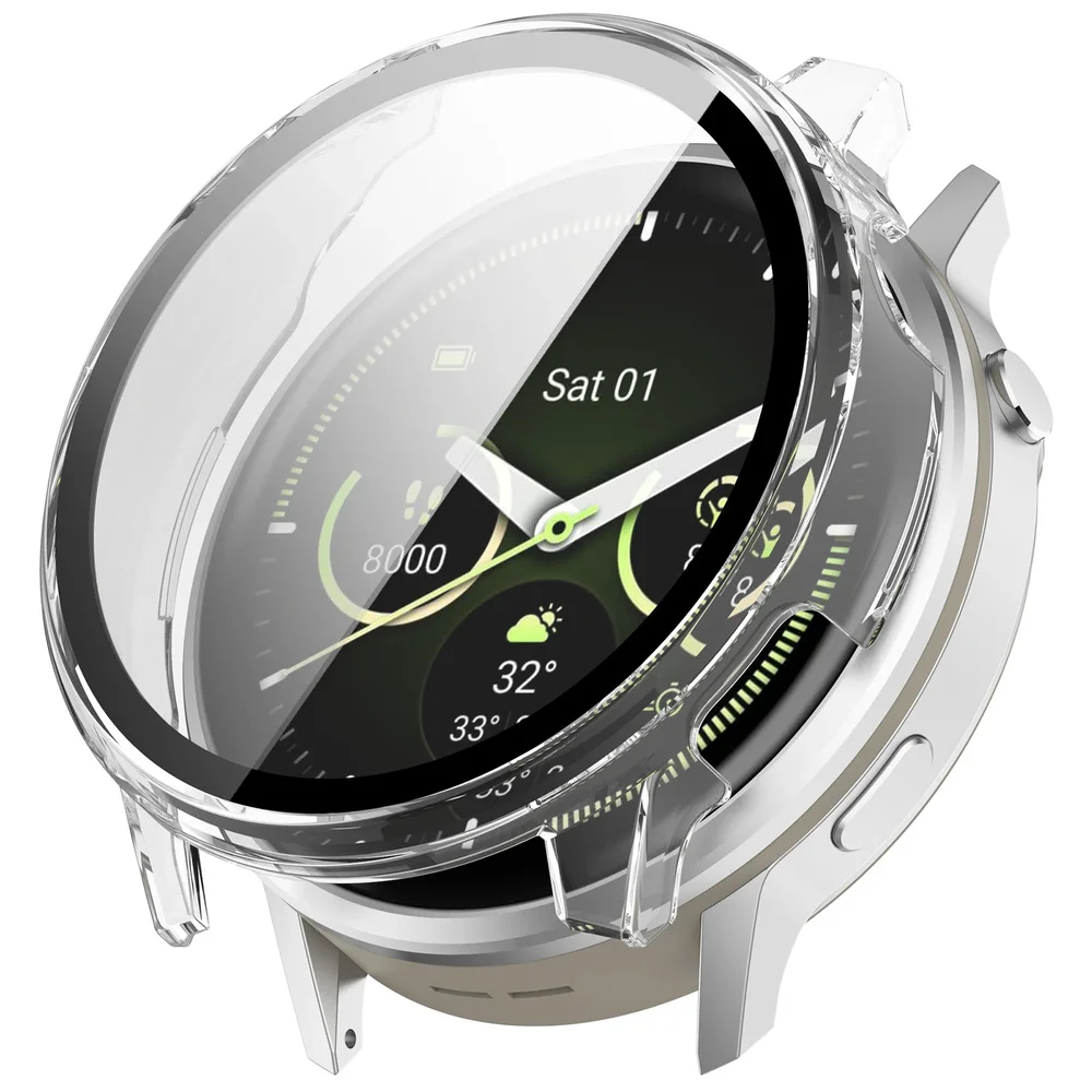 Garmin Venu 4 45mm Heldekkende deksel med skjermbeskytter, Gjennomsiktig
