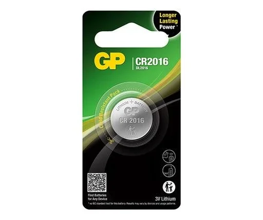 GP Batteries Batteri Knappecellebatteri Lithium CR2016