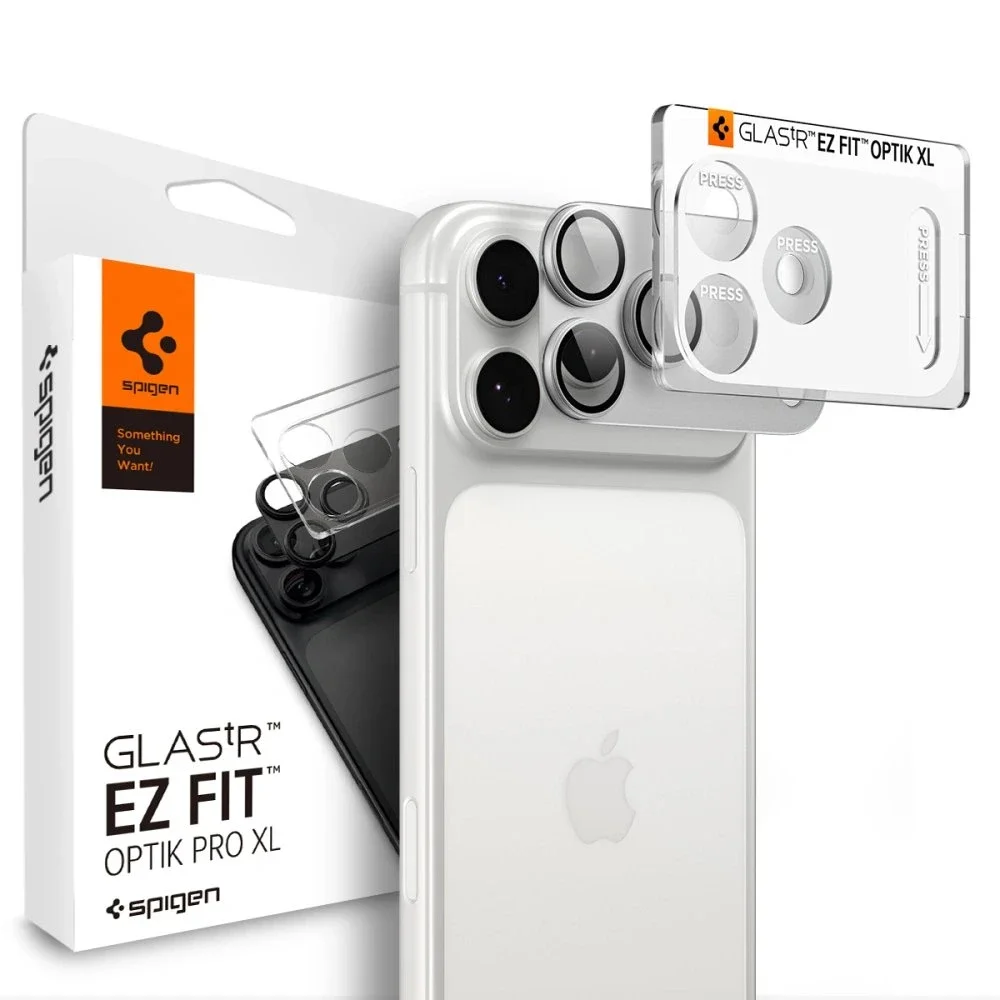 Spigen iPhone 18 Pro Max EZ Fit Kamerabeskyttelse - Optik Pro XL, Sølv
