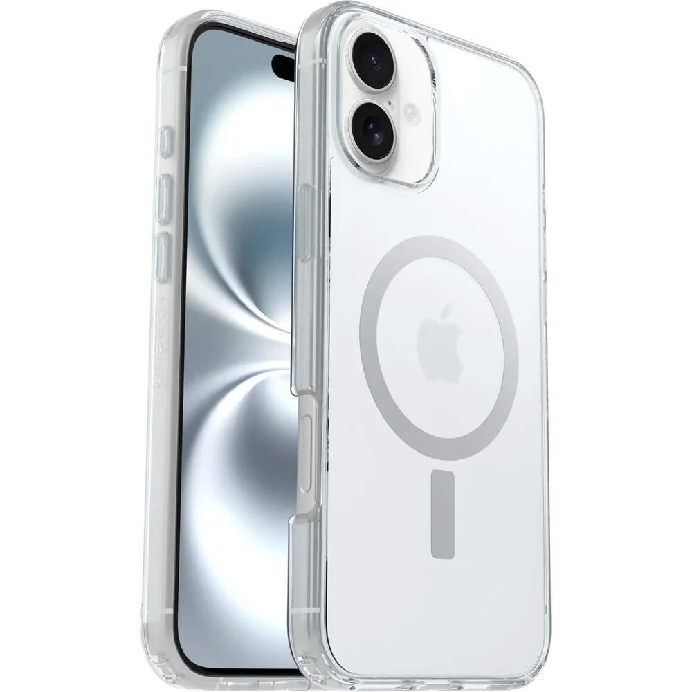 Otterbox iPhone 16 Plus Støtsikkert MagSafe-deksel Symmetry Plus, Gjennomsiktig