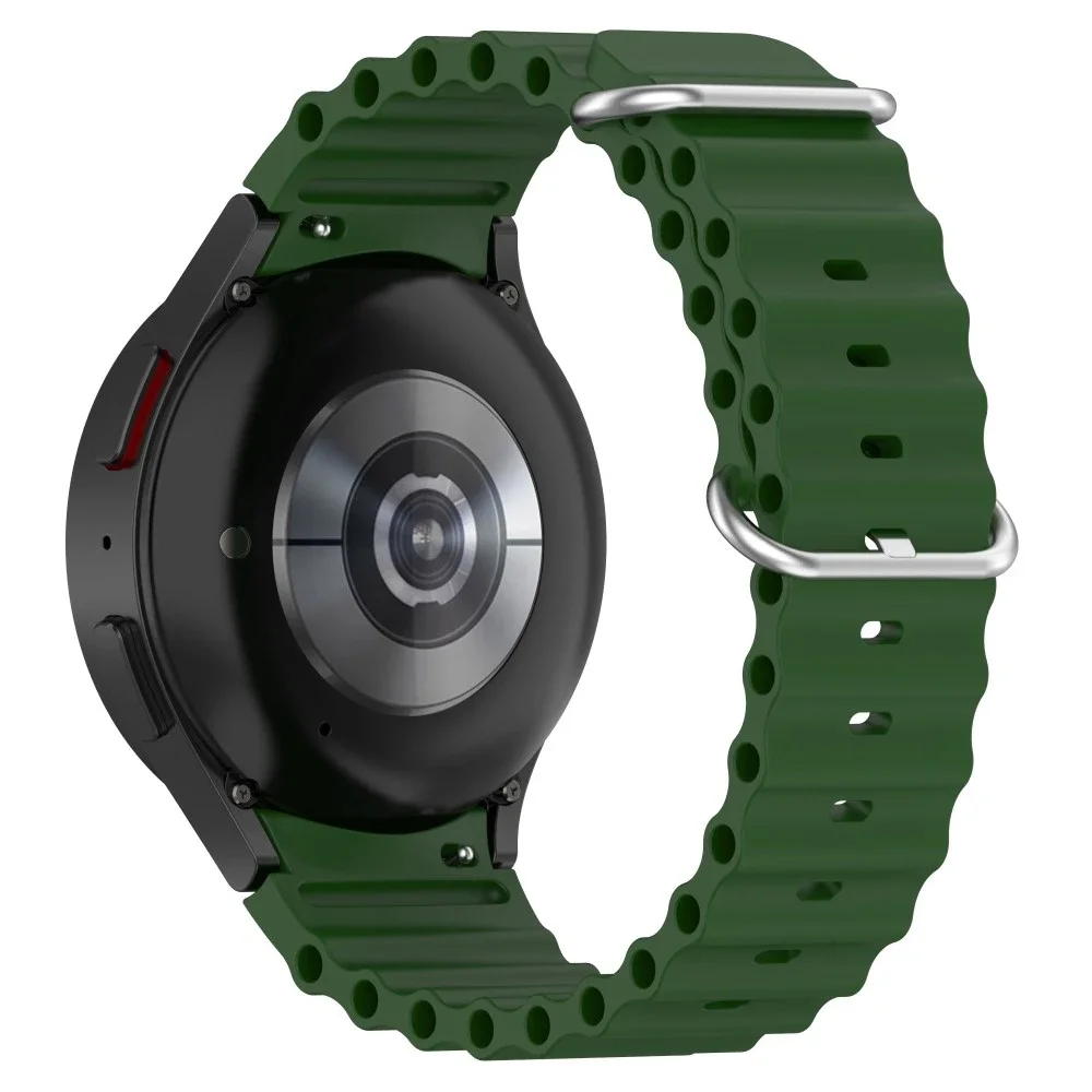 Samsung Galaxy Watch 5 44mm Sporty Full-fit silikonreim, Mørk grønn