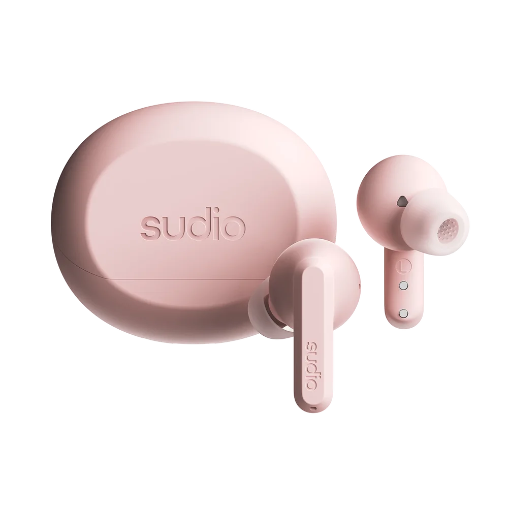 Sudio A3 Pro Trådløse In-ear hodetelefoner med støydemping, Rosa Sudio A3 Pro Trådløse In-ear hodetelefoner med støydemping, Rosa