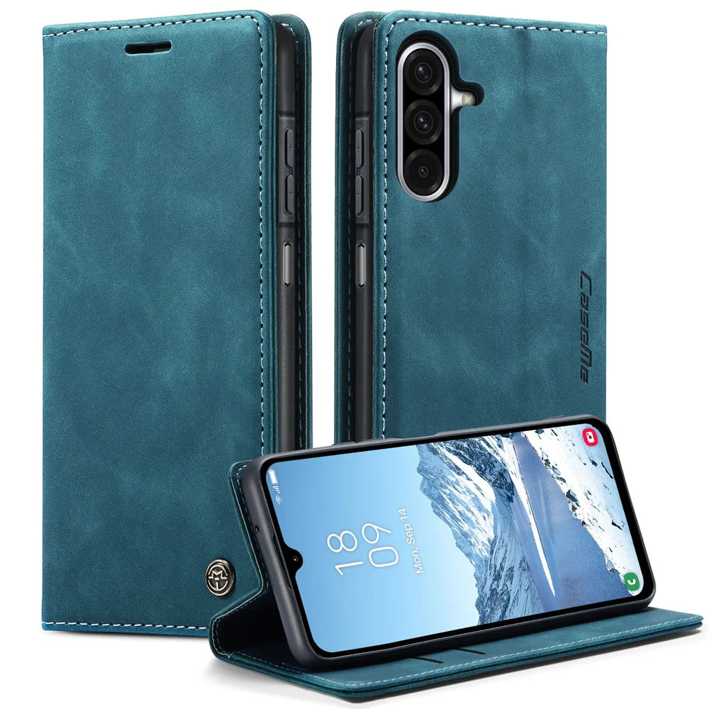 CaseMe Samsung Galaxy A57 Slankt lommeboketui, Blå CaseMe Samsung Galaxy A57 Slankt lommeboketui, Blå
