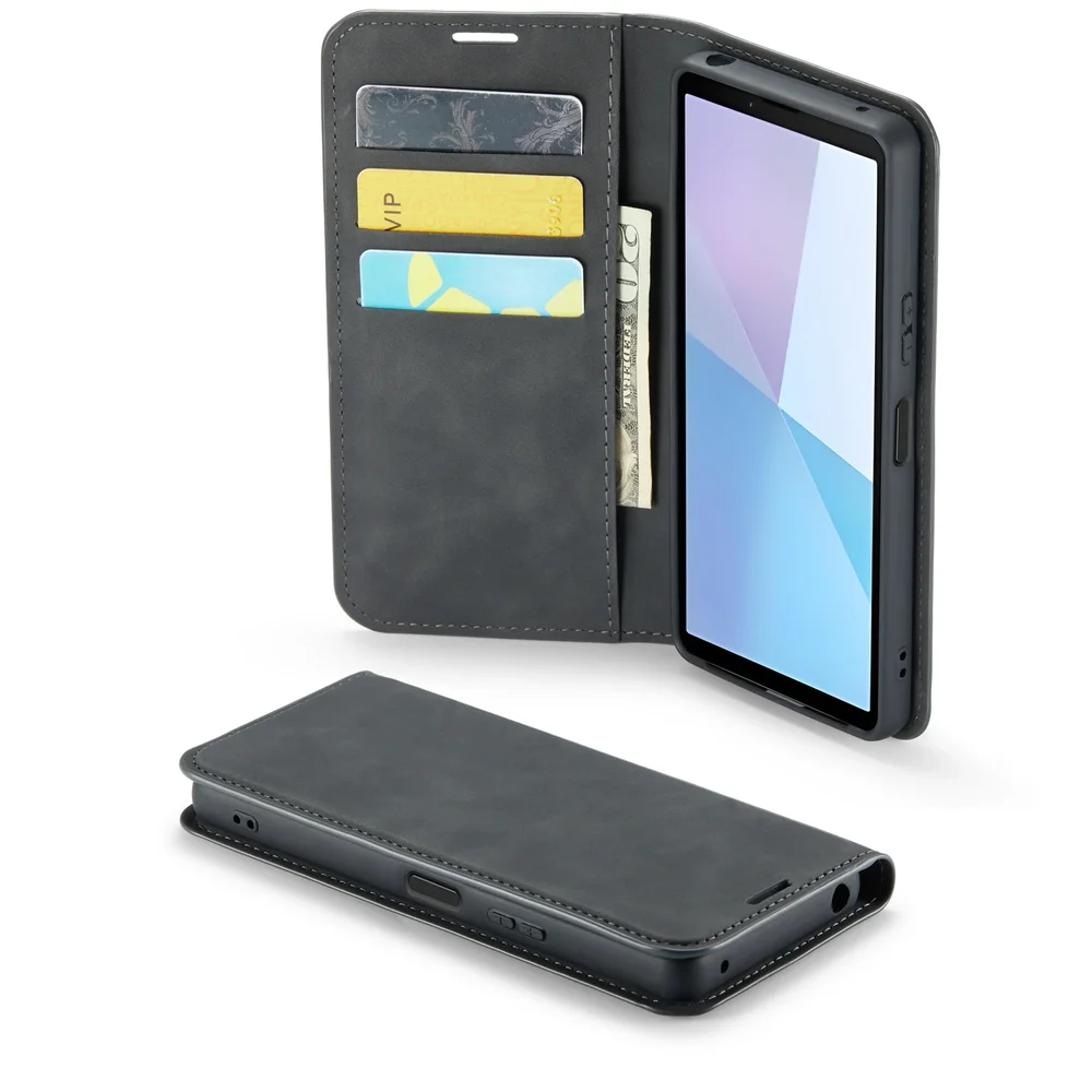 Mobique Sony Xperia 10 VI Slankt etui med kortlomme, Svart Mobique Sony Xperia 10 VI Slankt etui med kortlomme, Svart