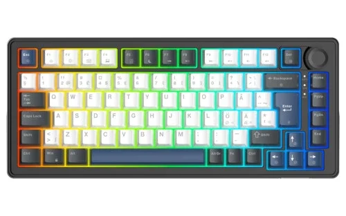 Deltaco Gaming DK480 75% mekanisk RGB-tastatur, Svart