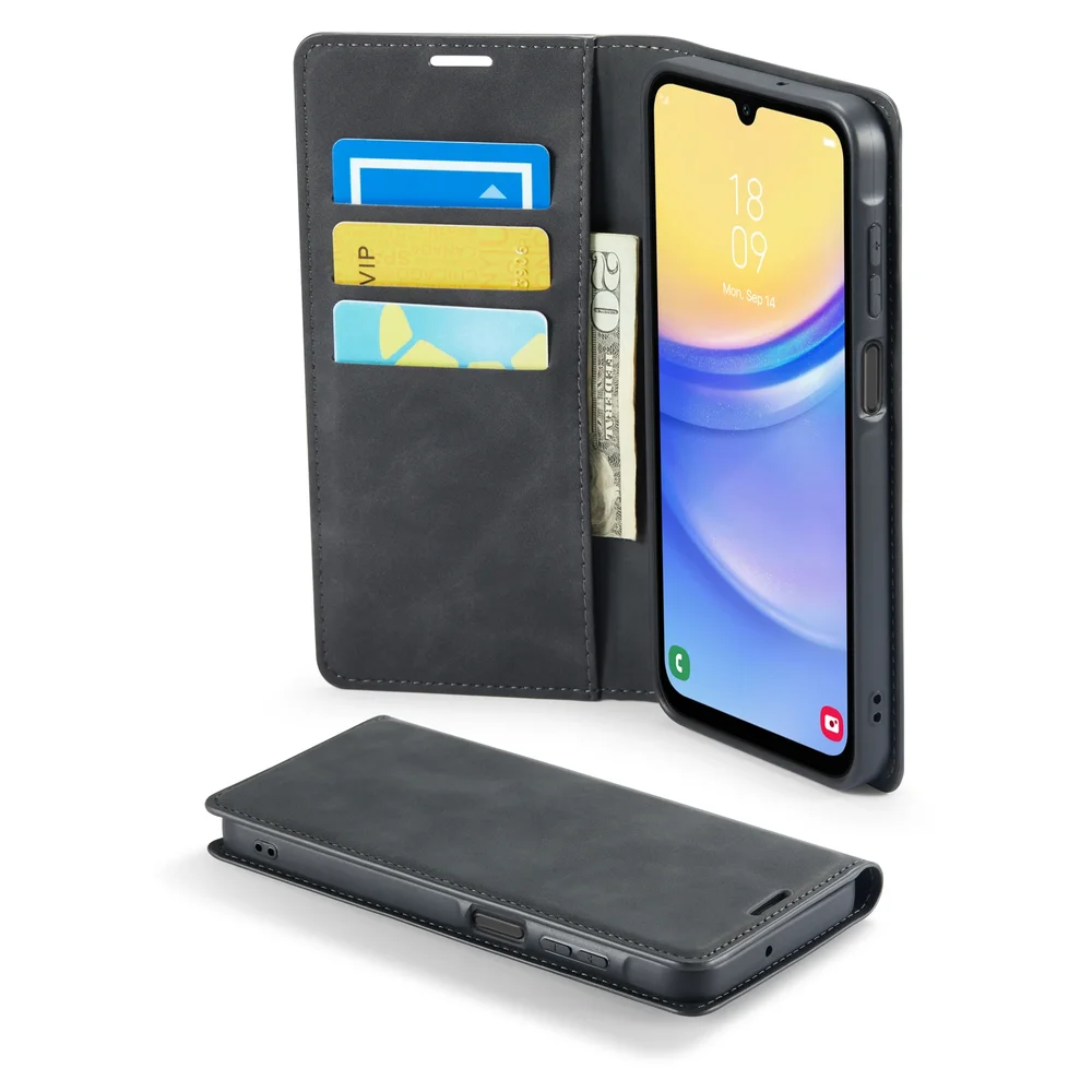 Mobique Samsung Galaxy A16 Slankt etui med kortlomme, Svart