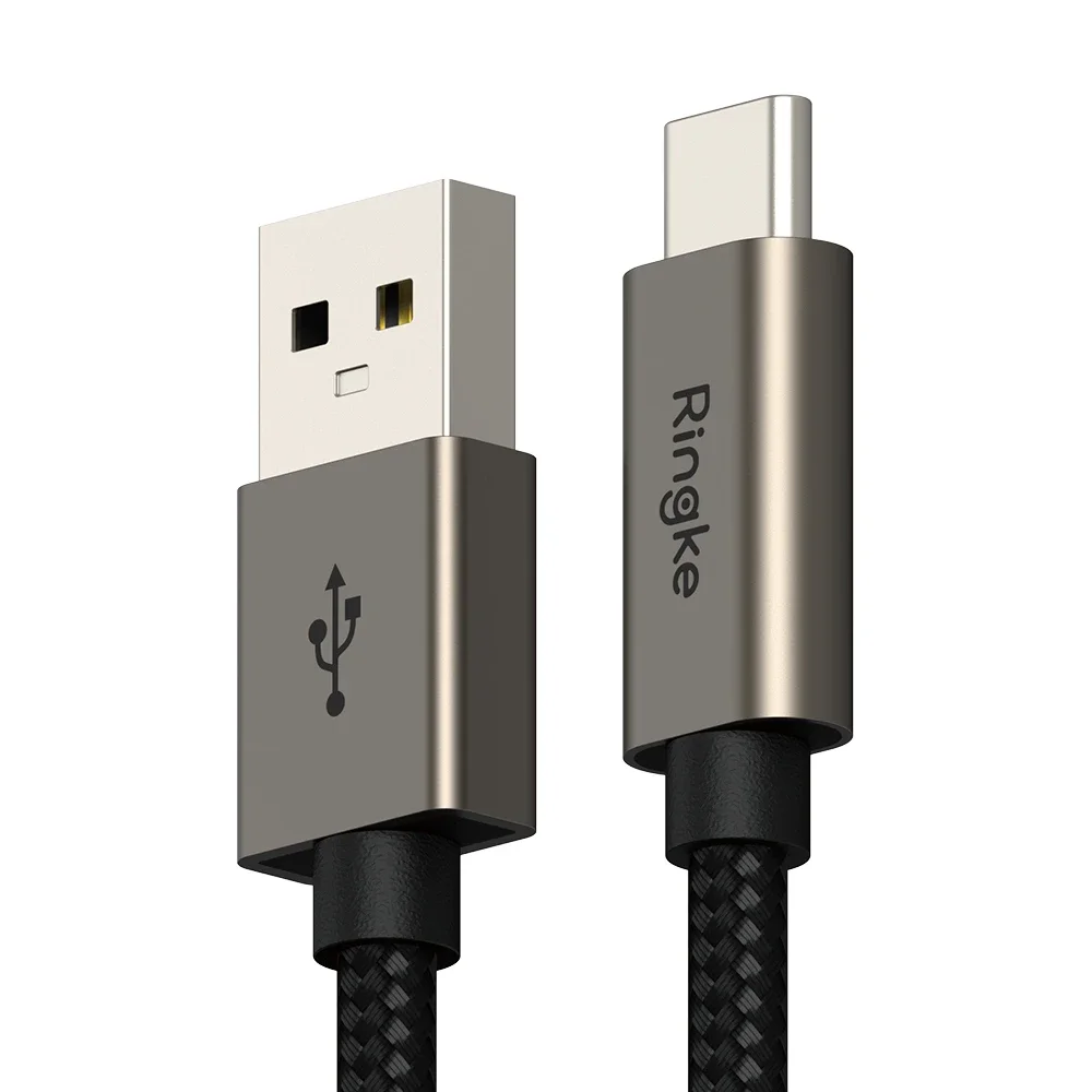 Ringke Hurtiglade-kabel USB-A til USB-C 1m, Svart