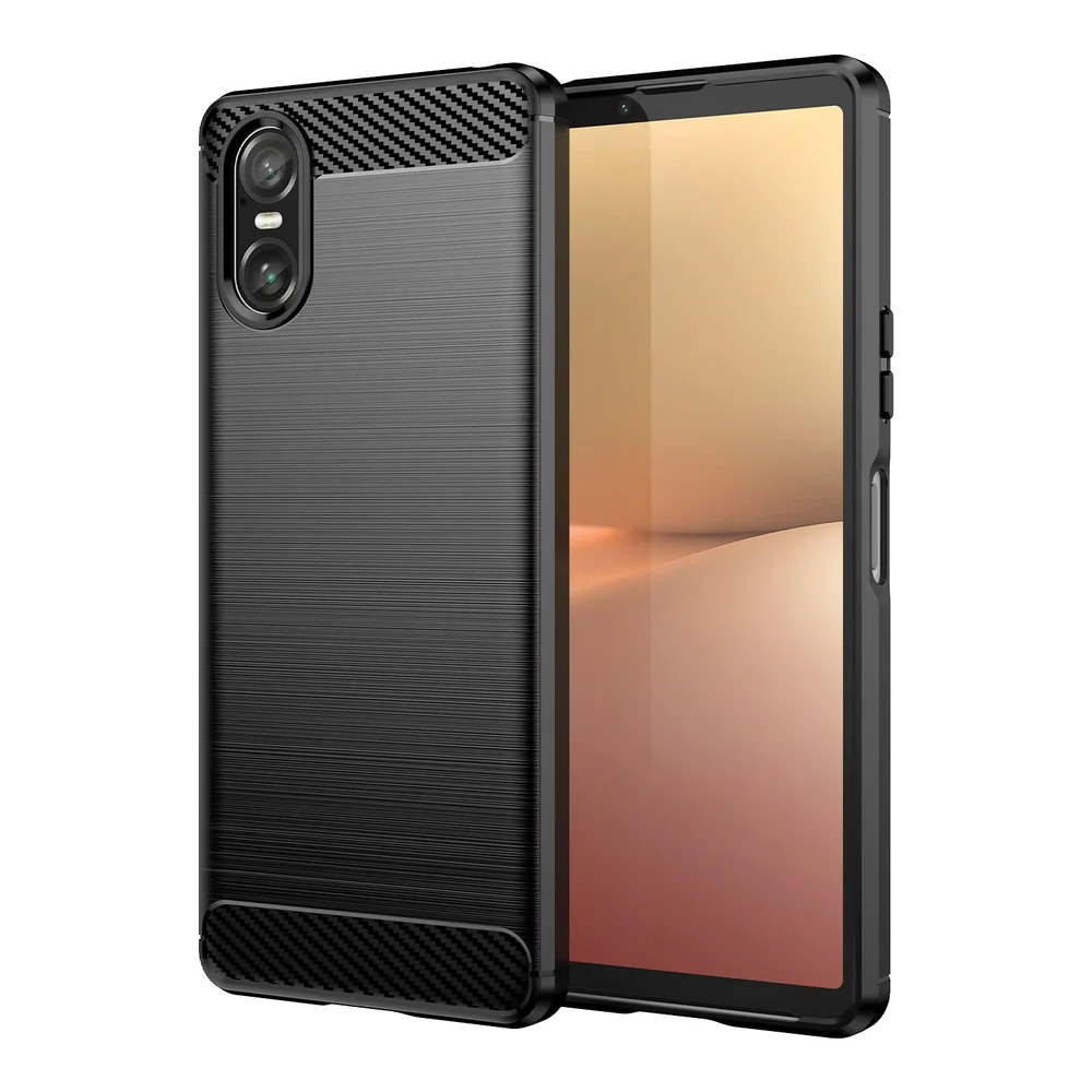 tectTech Sony Xperia 10 VI TPU-deksel Brushed, Svart tectTech Sony Xperia 10 VI TPU-deksel Brushed, Svart