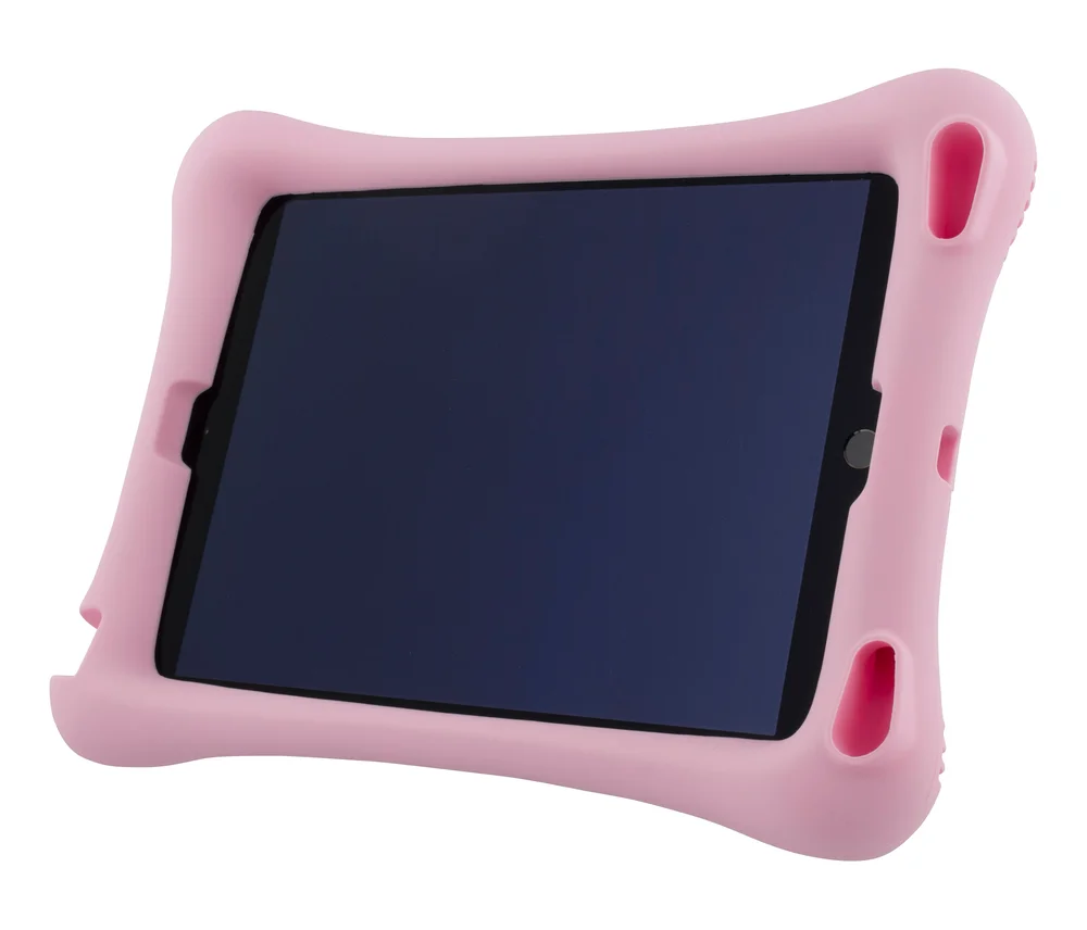 Deltaco Apple iPad Air 2 9.7 (2014) Mykt silikondeksel for barn med stativfunksjon, Rosa