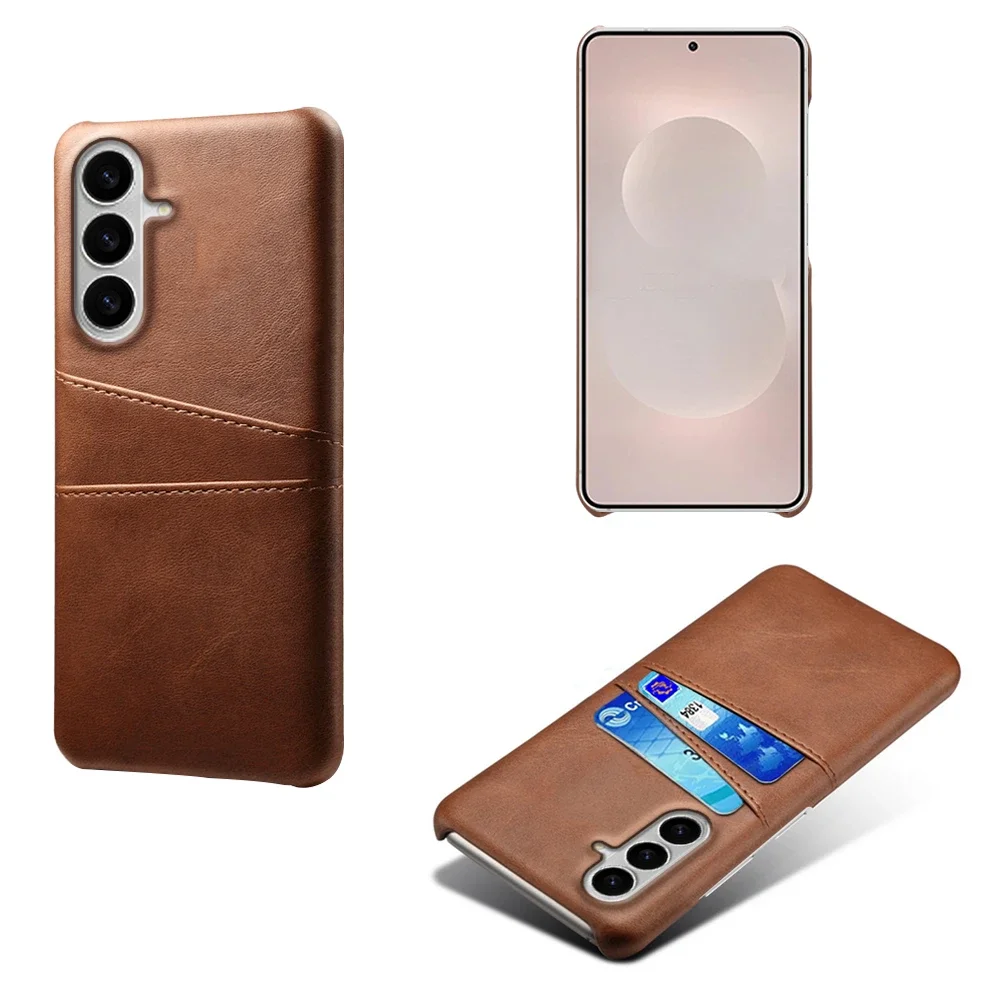 tectTech Samsung Galaxy S26 Plus Stilig deksel med 2 kortlommer, Brun