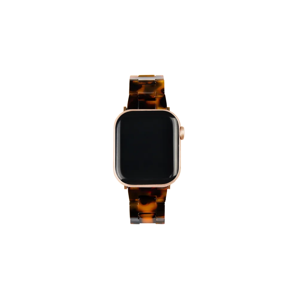 iDeal Of Sweden Apple Watch Series 7 41mm Luksuriøst resinarmbånd, Tortoise
