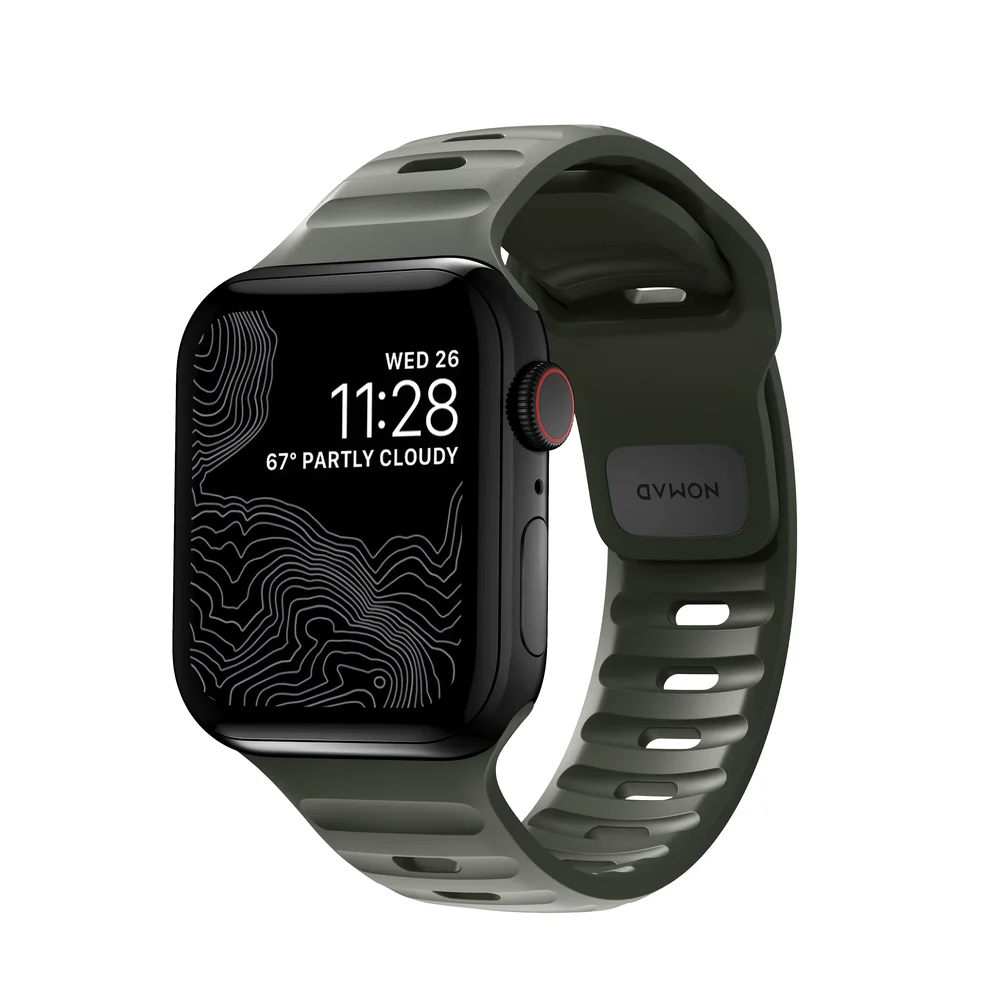 Nomad Apple Watch Series 10 42mm Reim - Sport Band Ash Green