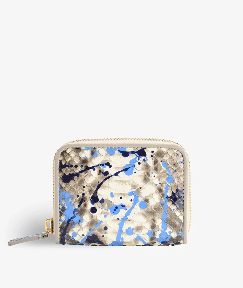 The Case Factory Zip Wallet Python Cobalt Splash