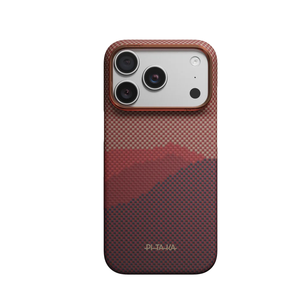 Pitaka iPhone 18 Pro MagSafe Edge-deksel i aramidfiber, Over the Horizon 2.0