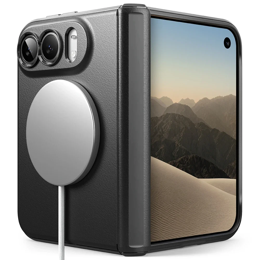 Ringke iPhone Duo Magnetisk Onyx Flap-deksel, Black