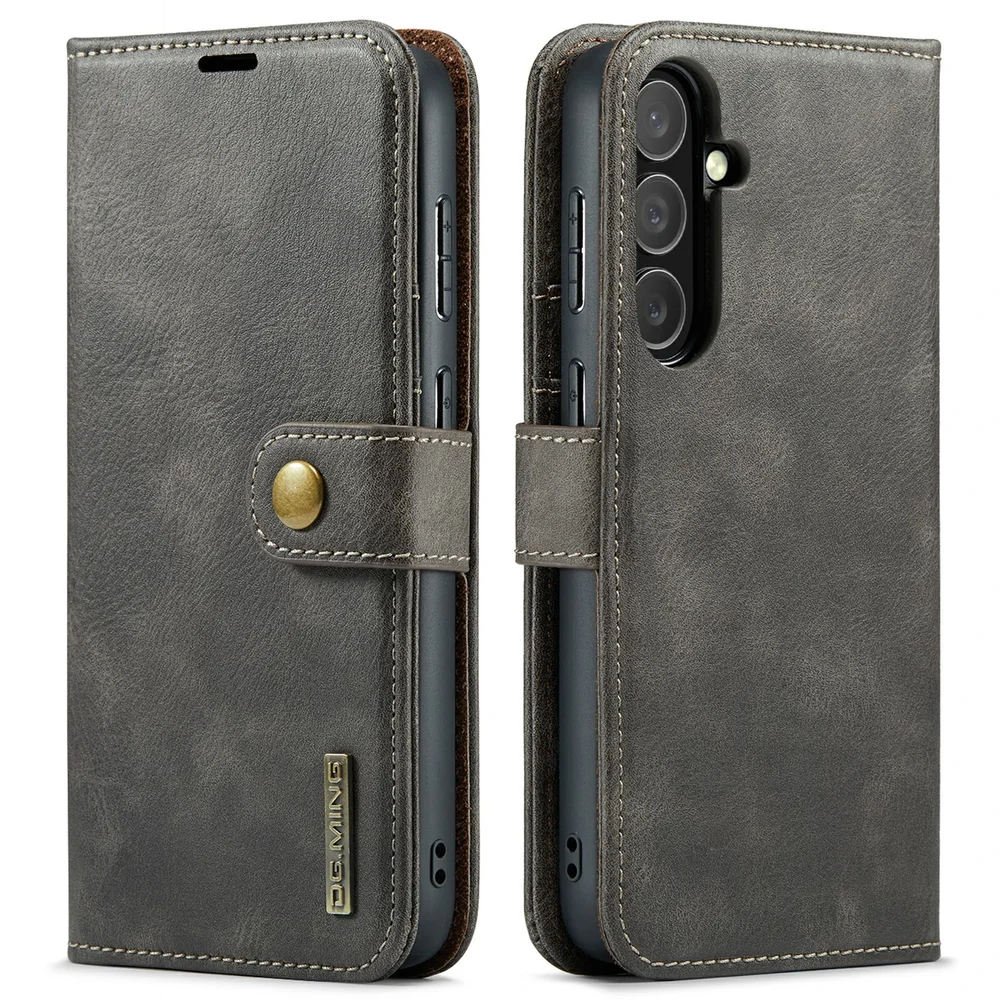 DG.MING Samsung Galaxy S26 FE Lommeboketui med avtakbart deksel, Brown