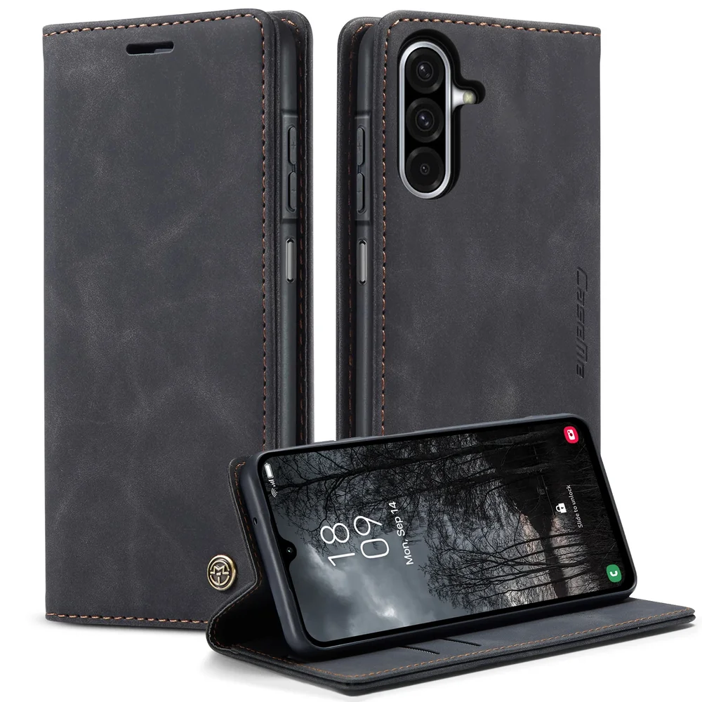 CaseMe Samsung Galaxy A57 Slankt lommeboketui, Svart CaseMe Samsung Galaxy A57 Slankt lommeboketui, Svart